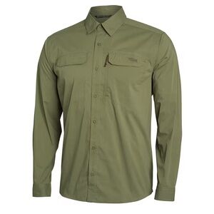 SITKA Gear Globetrotter LS Forest Green Men’s Shirt Outdoor Performance Stretch